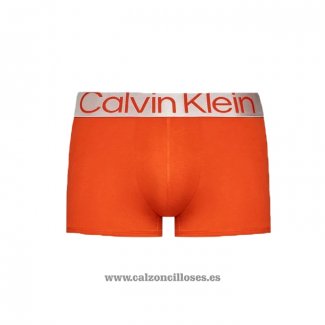 Boxer Calvin Klein Hombre Steel Blateado Naranja