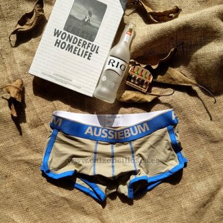 Boxer Aussiebum Hombre Beige Azul