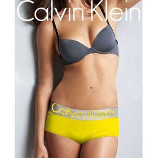 Boxer Calvin Klein Mujer Steel Blateado Amarillo