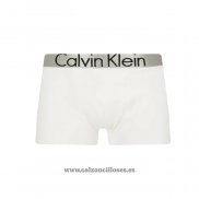 Boxer Calvin Klein Hombre Steel Blateado Blanco Negro